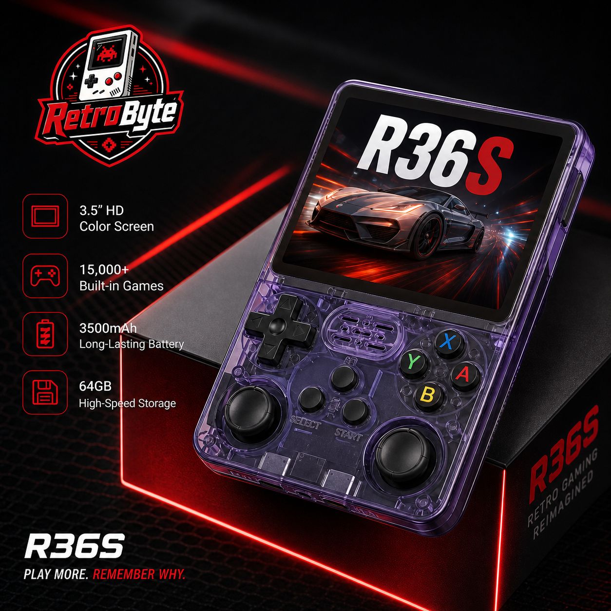 RetroByte R36S Retro Handheld Video Game Console