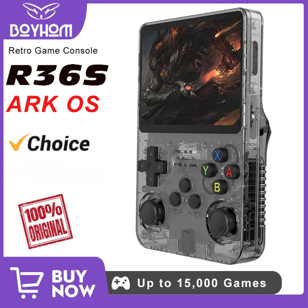 BOYHOM 256G 128G R36S Retro Handheld Game Console Linux System 3.5 Inch IPS Portable Pocket Player 64GB Video Gaming Kids Gifts