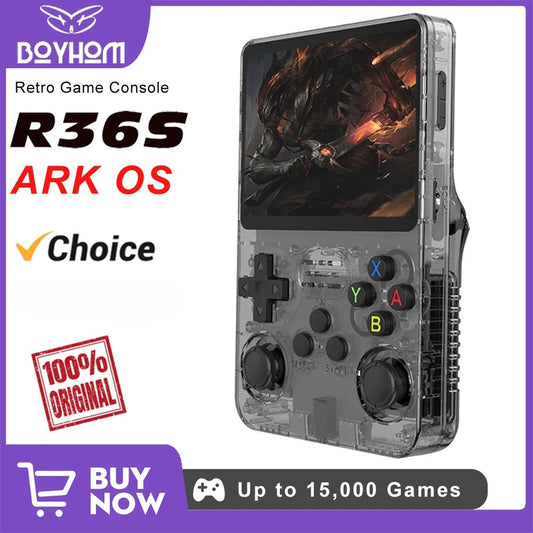BOYHOM 256G 128G R36S Retro Handheld Game Console Linux System 3.5 Inch IPS Portable Pocket Player 64GB Video Gaming Kids Gifts